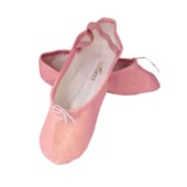 Sapatilha Ballet Rosa C/ Gliter Rosa Só Dança Meia Ponta F-22D Feminina