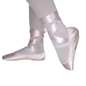 Sapatilha Só Dança Meia Ponta Cetim Rosa com Fita para Ballet F-66 Sapatilha Só Dança Meia Ponta Cetim Rosa com Fita para Ballet F-66
