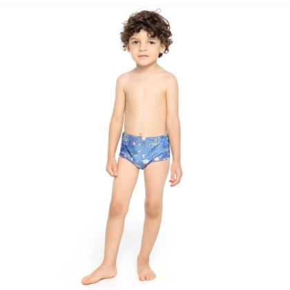 Sunga Infantil Natação Trinys Estampada Helanca Sunga Infantil Natação Trinys Estampada Helanca