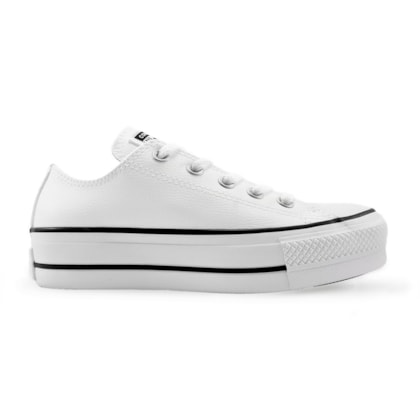 Tenis All Star Converse Chuck Taylor Branco Plataforma Lift Feminino Tenis All Star Converse Chuck Taylor Branco Plataforma Lift Feminino