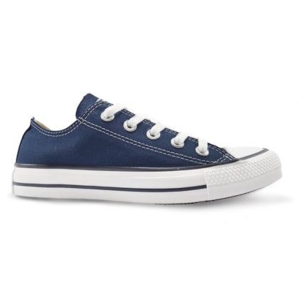 Tenis All Star Converse Chuck Taylor Lona Adulto Azul Marinho/preto Tenis All Star Converse Chuck Taylor Lona Adulto Azul Marinho/preto