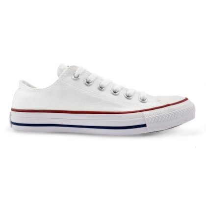 Tenis All Star Converse Chuck Taylor Lona Adulto Branco Tenis All Star Converse Chuck Taylor Lona Adulto Branco