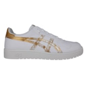 Tênis Asics Japan S Branco e Dourado Feminino Tênis Asics Japan S Branco e Dourado Feminino