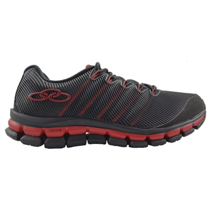 Tênis Olympikus Dynamic Masculino Preto/Vermelho Tênis Olympikus Dynamic Masculino Preto/Vermelho