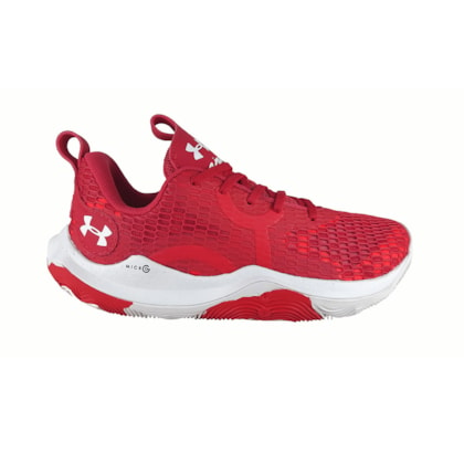 Tenis Under Armour Basket Spawn 3 Masculino Vermelho/Branco