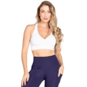 Top Academia Trinys Soft Core F-15443 Com Bojo Branco Feminino