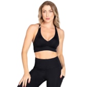 Top Academia Trinys Soft Core F-15443 Com Bojo Preto Feminino