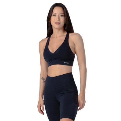 Top Academia Trinys Suplex Decote V F-12171 com Bojo Feminino